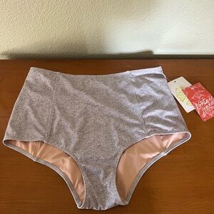 Kortni Jeane Heather Grey High-Waisted Bikini Bottoms